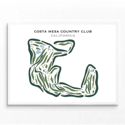 Costa Mesa Country Club, California - Printed Golf Courses