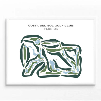 Costa Del Sol Golf Club, Florida - Printed Golf Courses