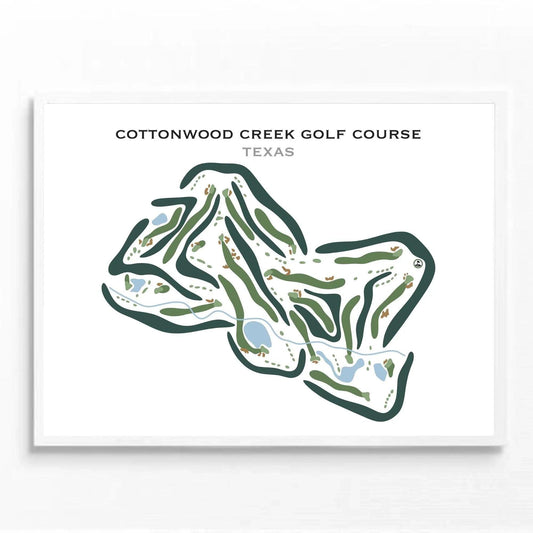 Cottonwood Creek Golf Course, Texas - Printed Golf Courses
