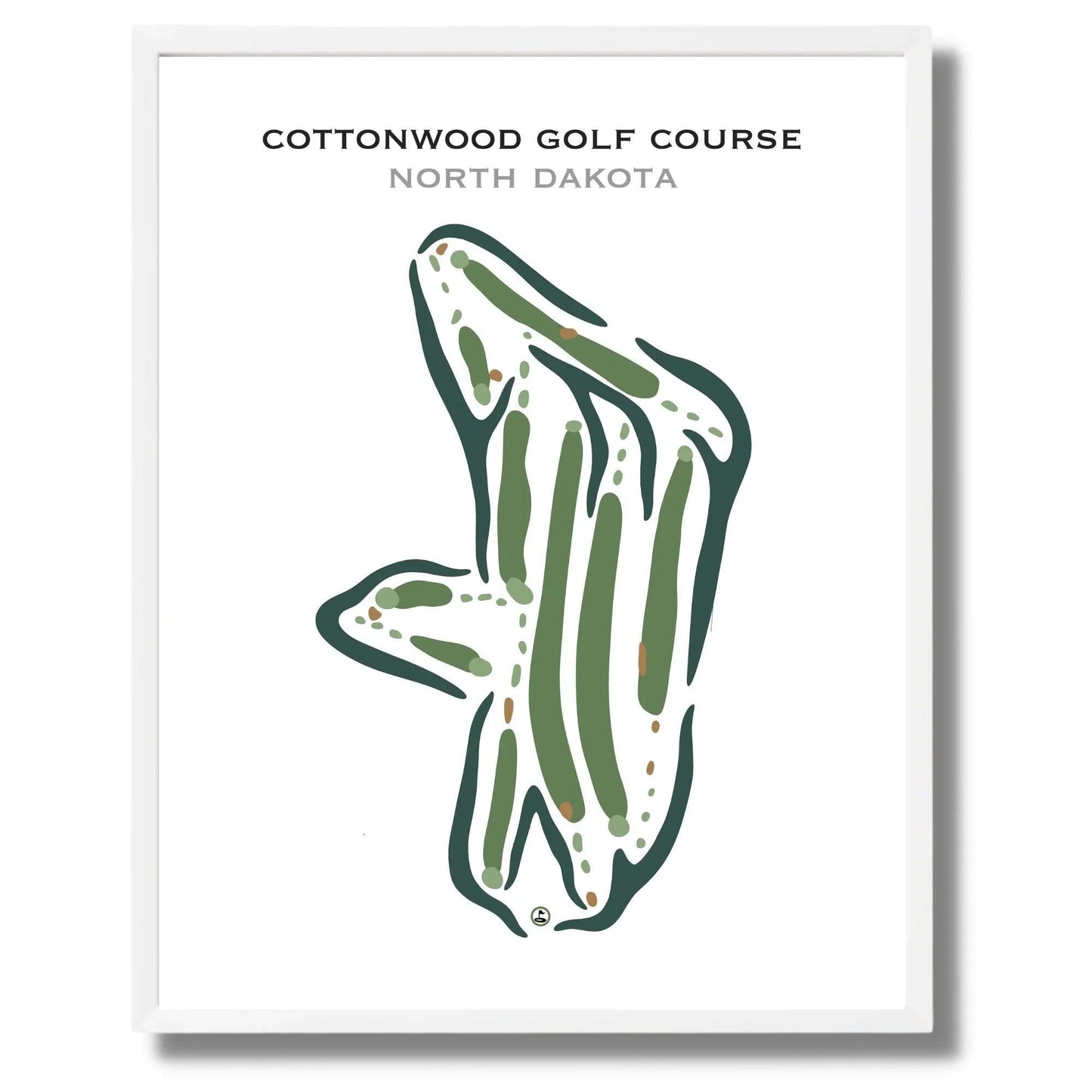 Cottonwood Golf Course, North Dakota - Printed Golf Courses
