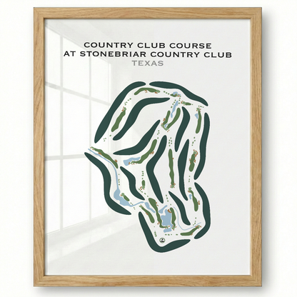 Country Club Course at Stonebriar Country Club, Texas - Printed Golf Courses
