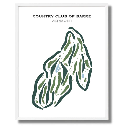Country Club of Barre, Vermont - Printed Golf Courses