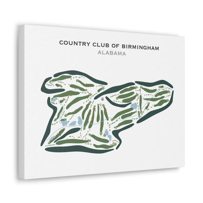 Country Club of Birmingham, Alabama - Printed Golf Course