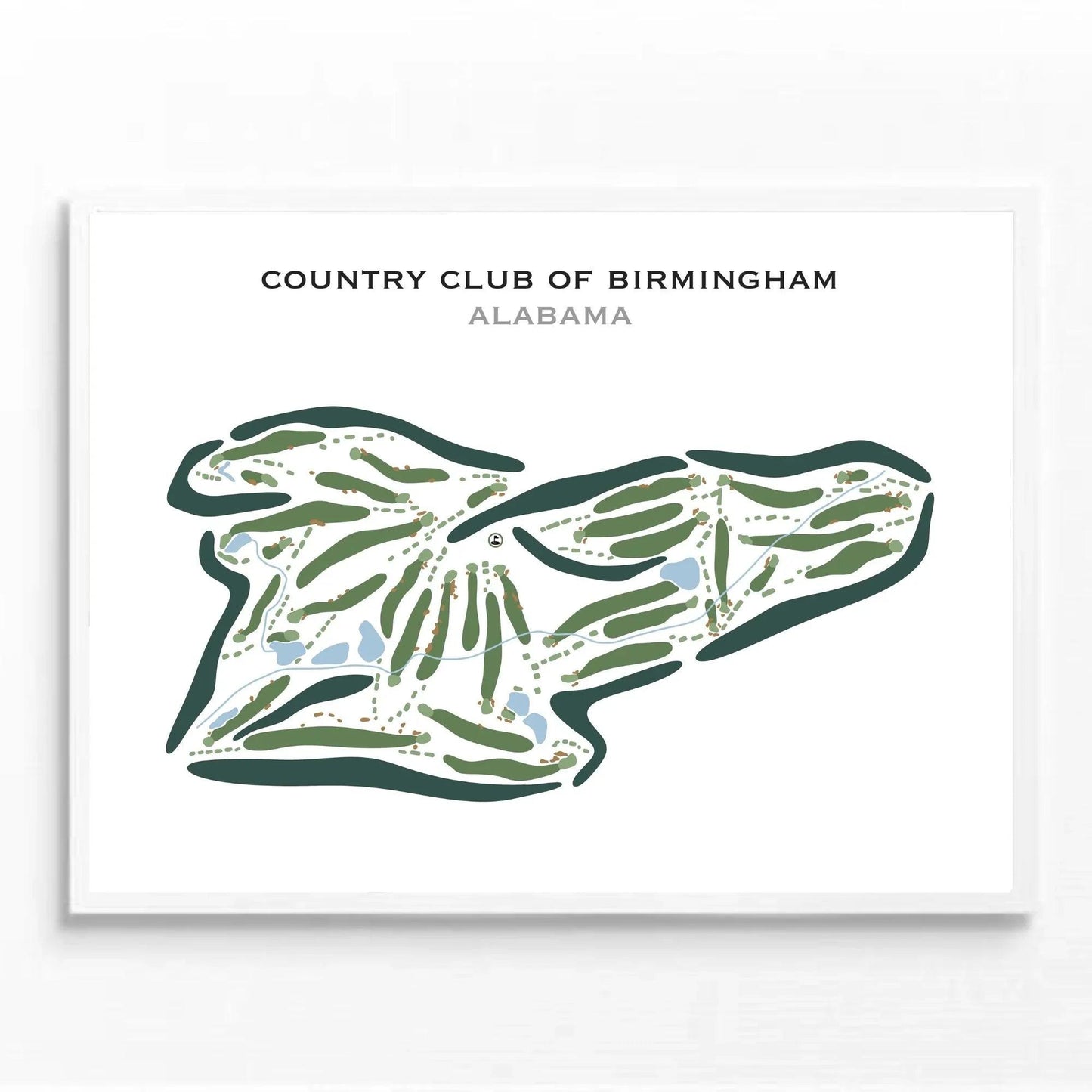 Country Club of Birmingham, Alabama - Printed Golf Course