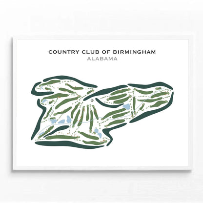 Country Club of Birmingham, Alabama - Printed Golf Course