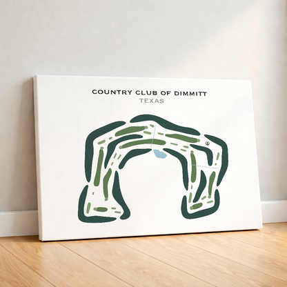 Country Club of Dimmitt, Texas - Printed Golf Courses