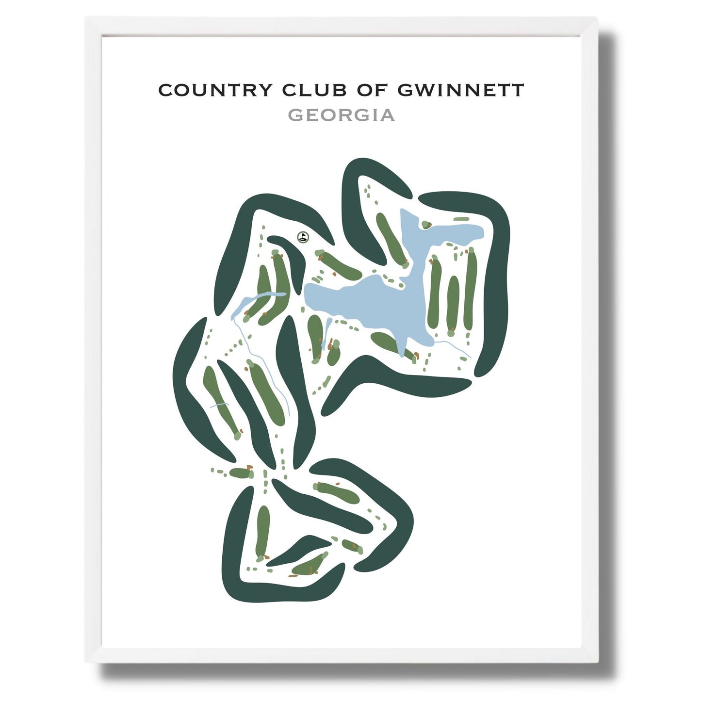Country Club of Gwinnett, Georgia - Printed Golf Courses