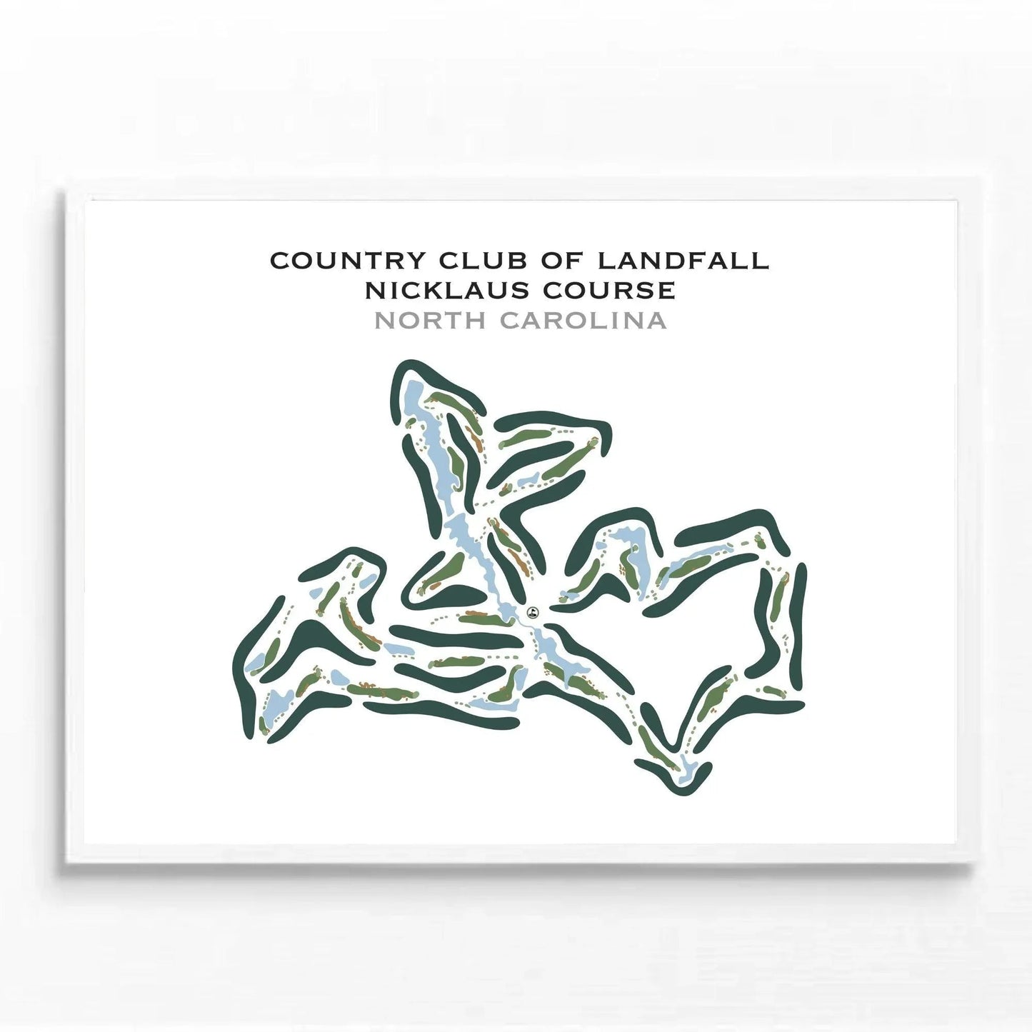 Country Club of Landfall, Nicklaus Course, North Carolina - Printed Golf Course