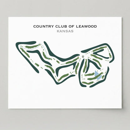 Country Club of Leawood, Kansas - Printed Golf Course