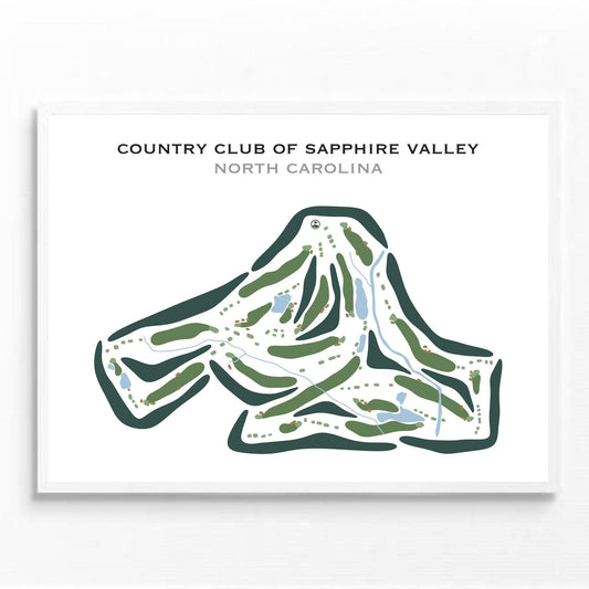 Country Club of Sapphire Valley, North Carolina - Printed Golf Courses