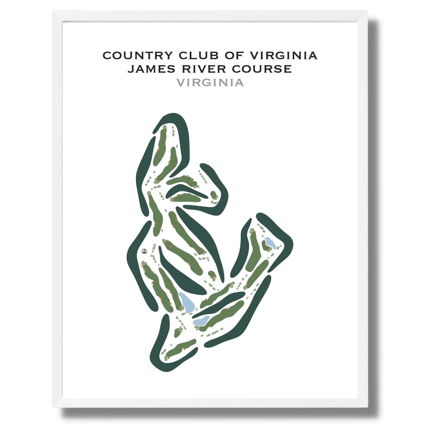 Country Club of Virginia - James River, Virginia - Printed Golf Courses
