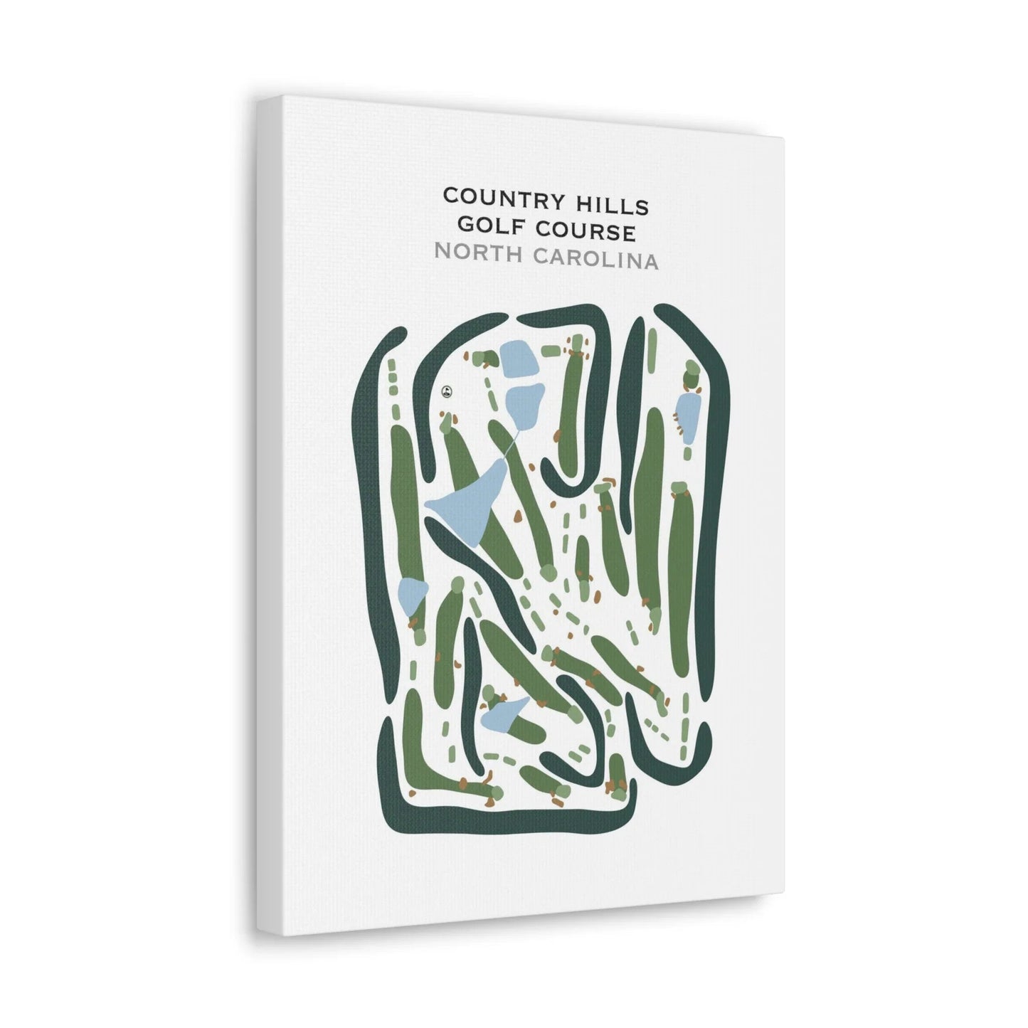 Country Hills Golf Course, North Carolina - Printed Golf Courses
