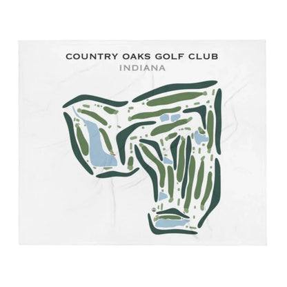 Country Oaks Golf Club, Indiana - Printed Golf Course