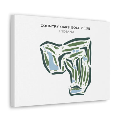 Country Oaks Golf Club, Indiana - Printed Golf Course
