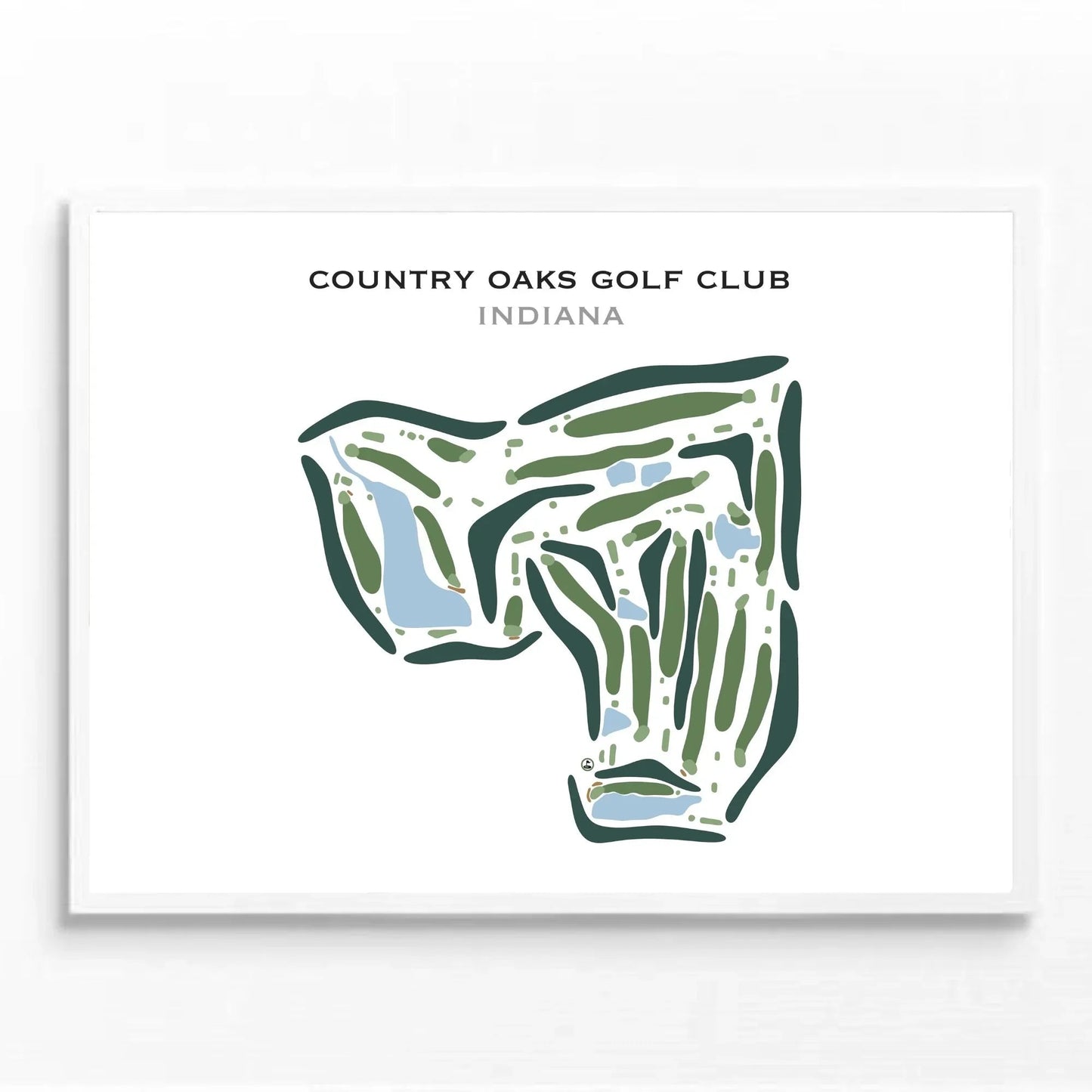 Country Oaks Golf Club, Indiana - Printed Golf Course