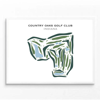 Country Oaks Golf Club, Indiana - Printed Golf Course