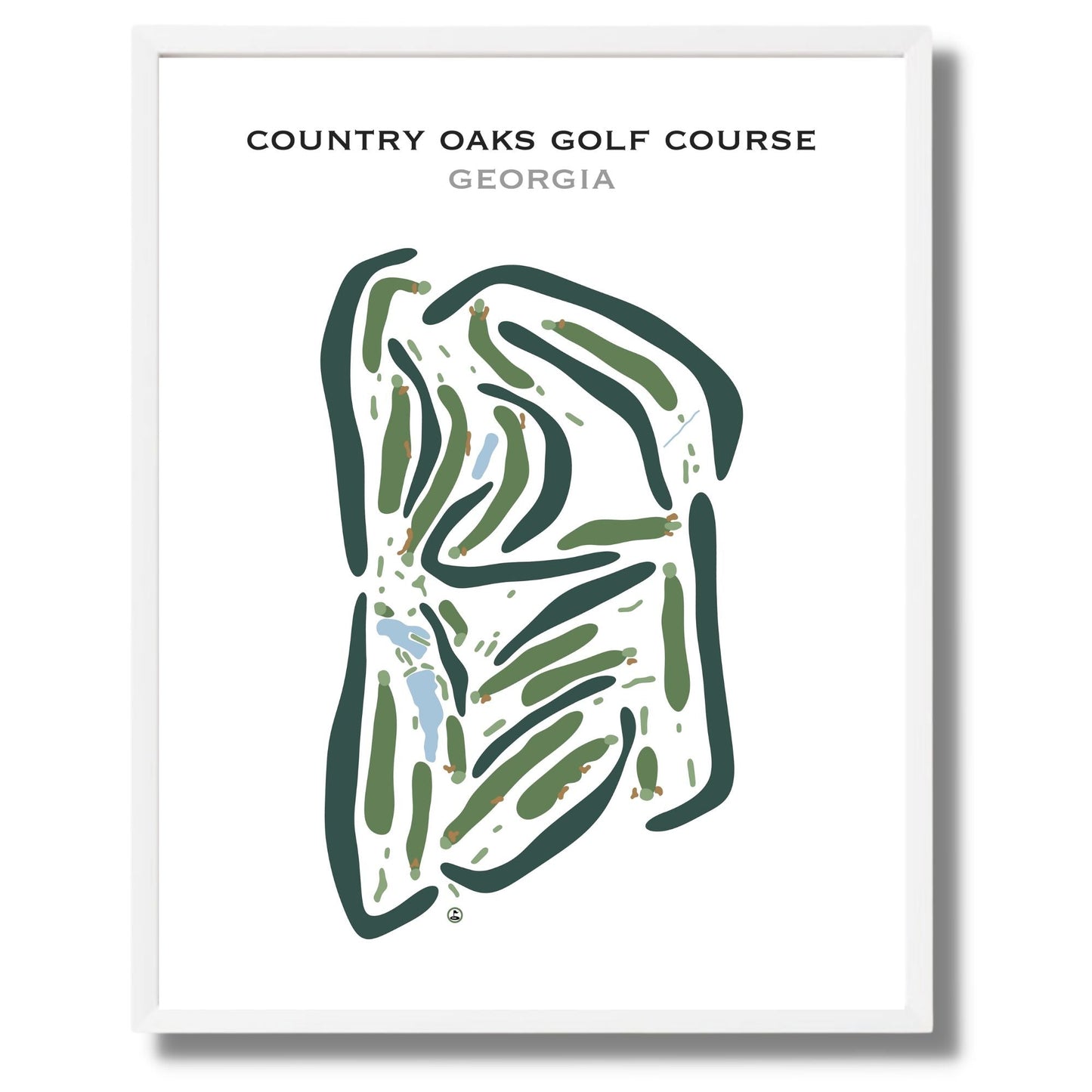 Country Oaks Golf Course, Georgia - Printed Golf Courses
