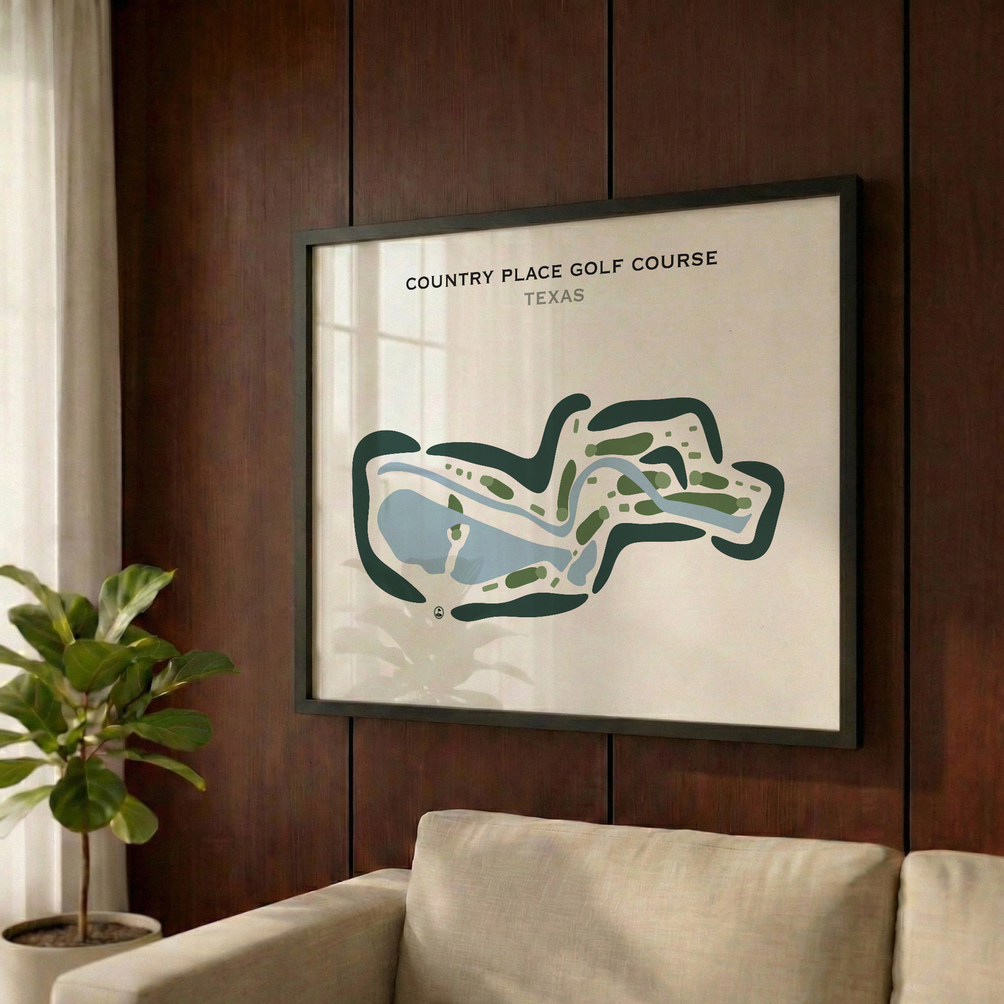 Country Place Golf Course, Texas - Printed Golf Courses