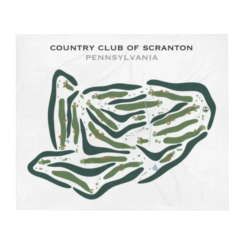 Country club of Scranton 18 Hole Course, Pennsylvania - Printed Golf Courses