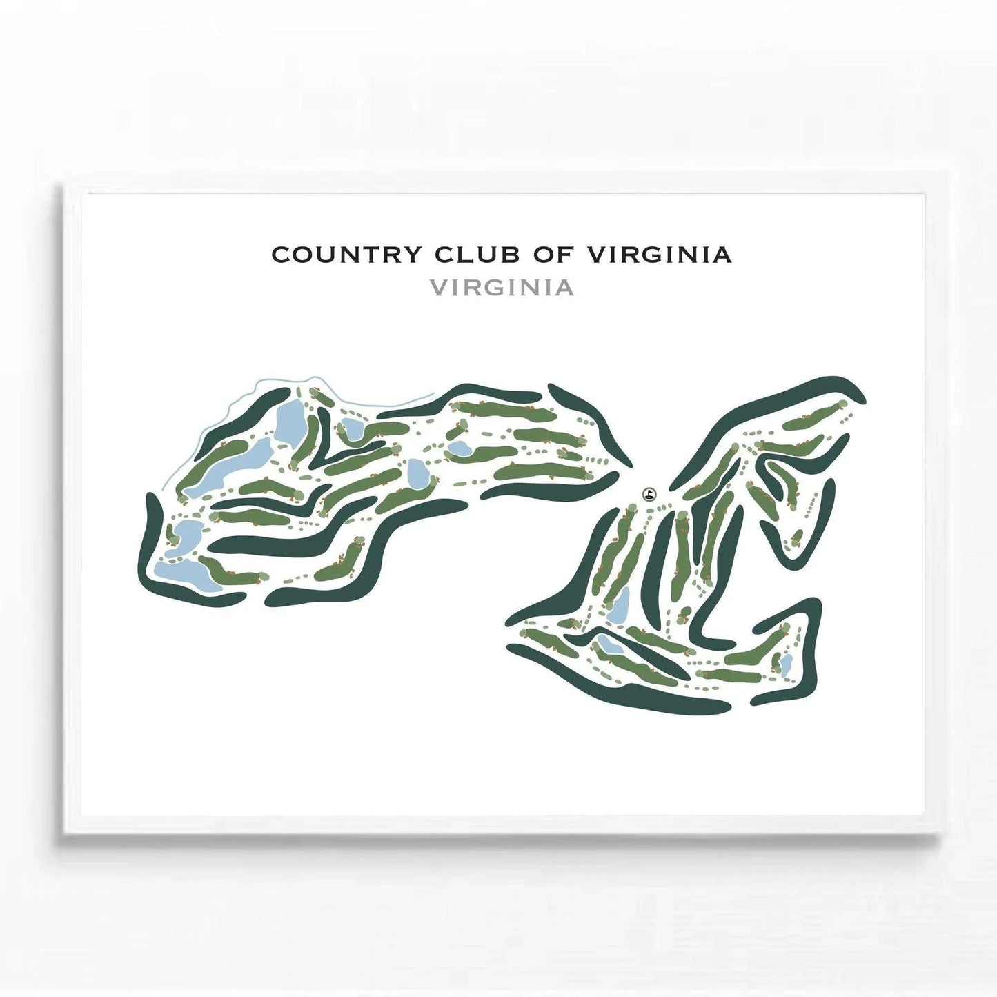 Country Club of Virginia, Virginia - Printed Golf Course