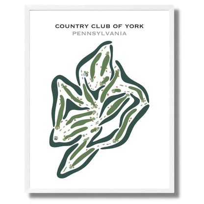 Country Club of York, Pennsylvania - Printed Golf Courses