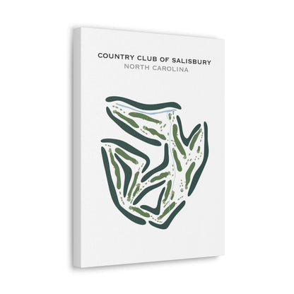 Country Club of Salisbury, North Carolina - Printed Golf Courses