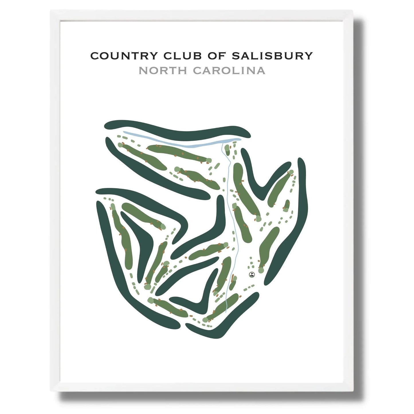 Country Club of Salisbury, North Carolina - Printed Golf Courses