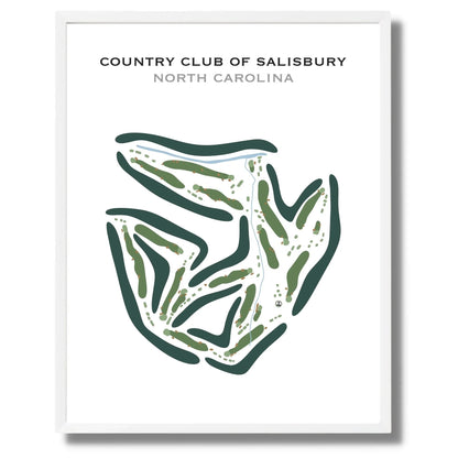 Country Club of Salisbury, North Carolina - Printed Golf Courses