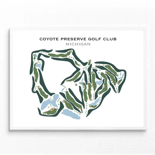 Coyote Preserve Golf Club, Michigan - Printed Golf Courses