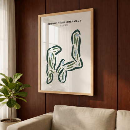 Coyote Ridge Golf Course, Texas - Printed Golf Course