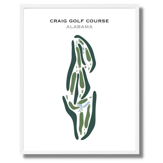 Craig Golf Course, Alabama - Printed Golf Course