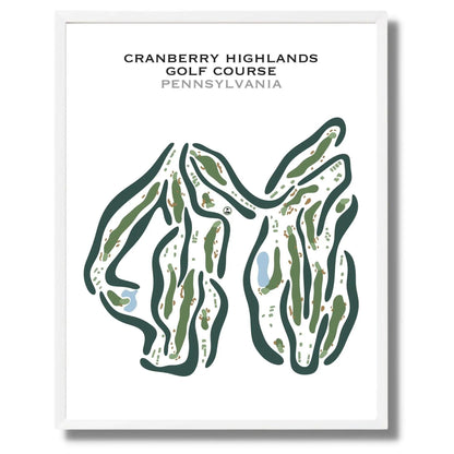 Cranberry Highlands Golf Course, Pennsylvania - Printed Golf Courses