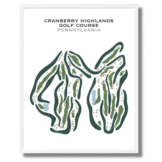 Cranberry Highlands Golf Course, Pennsylvania - Printed Golf Courses