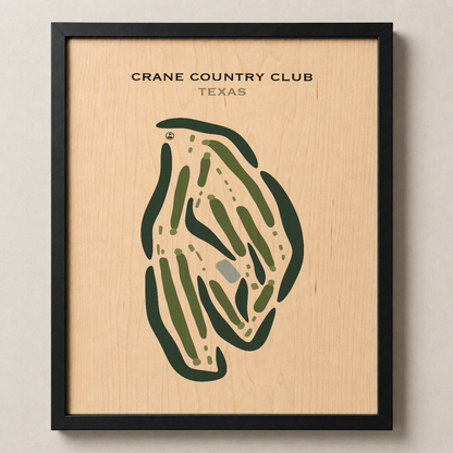 Crane Country Club, Texas - Printed Golf Courses