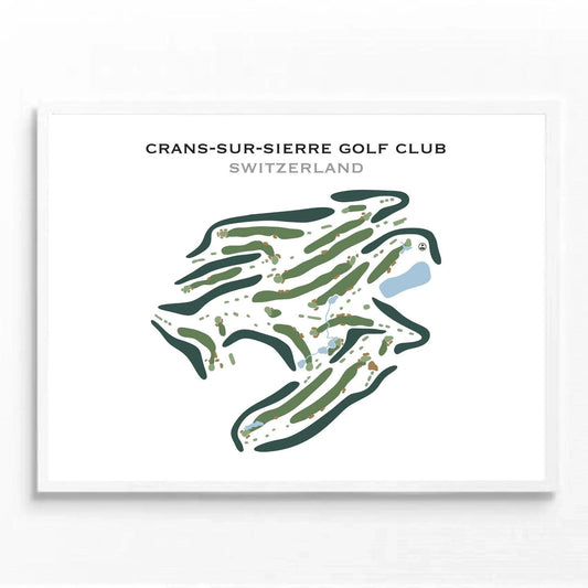 Crans-sur-Sierre Golf Club, Switzerland - Printed Golf Course