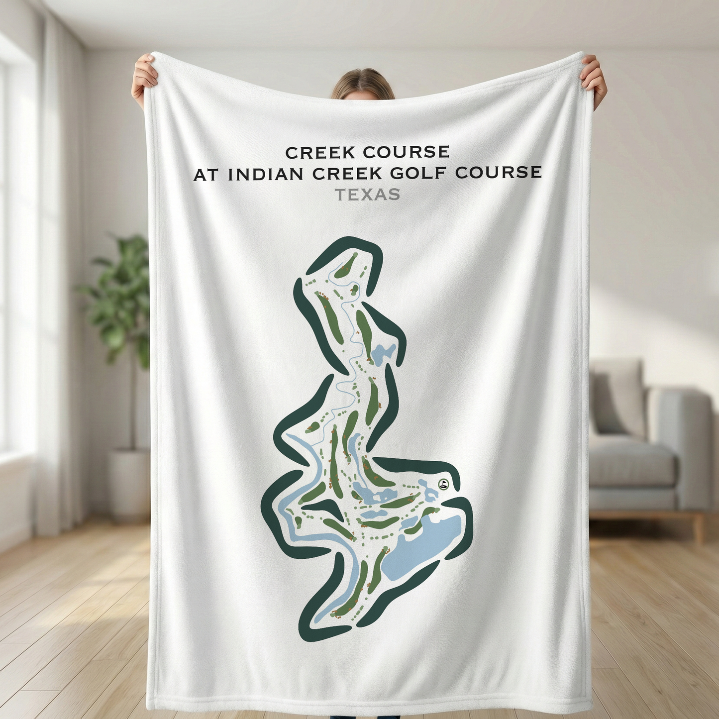 Creek at Indian Creek Golf Course, Texas - Printed Golf Courses