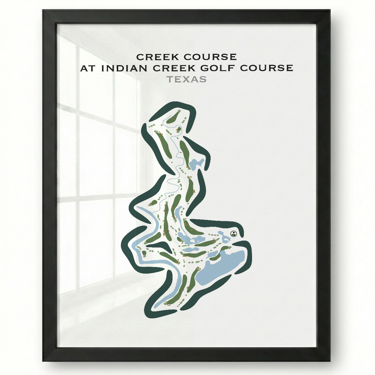 Creek at Indian Creek Golf Course, Texas - Printed Golf Courses