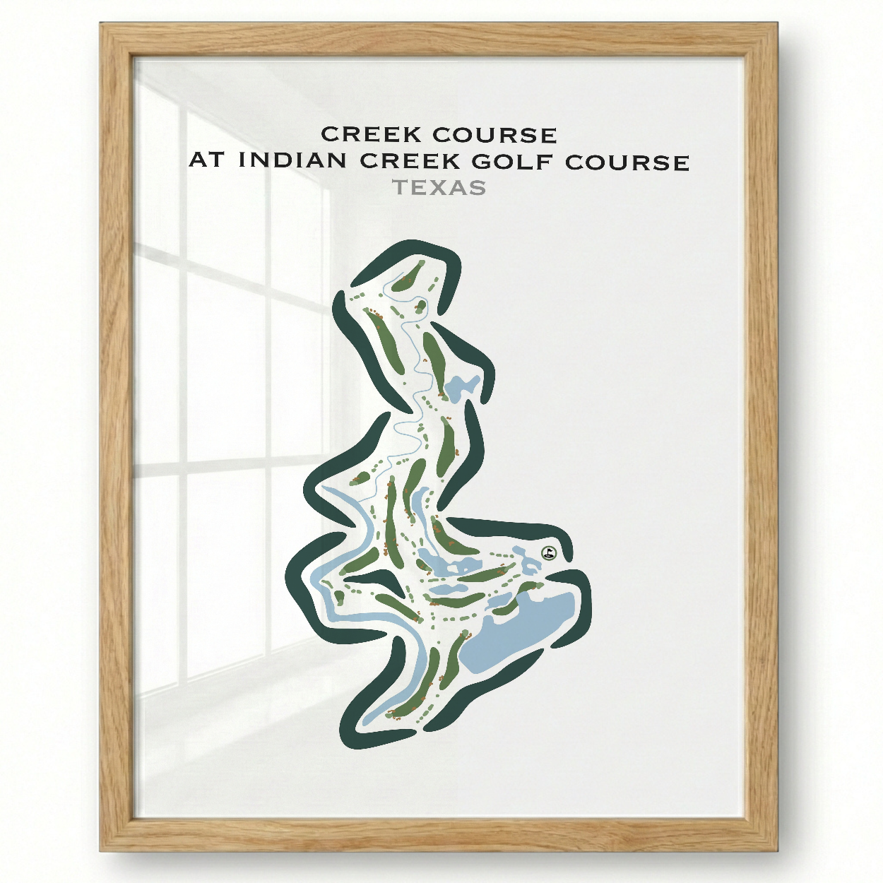Creek at Indian Creek Golf Course, Texas - Printed Golf Courses
