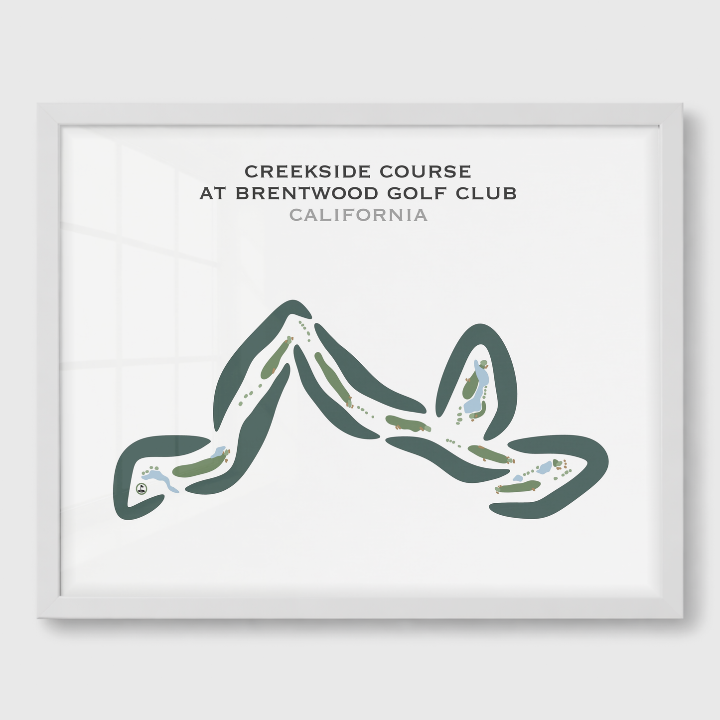 Creekside Course at Brentwood Golf Club, California - Printed Golf Courses