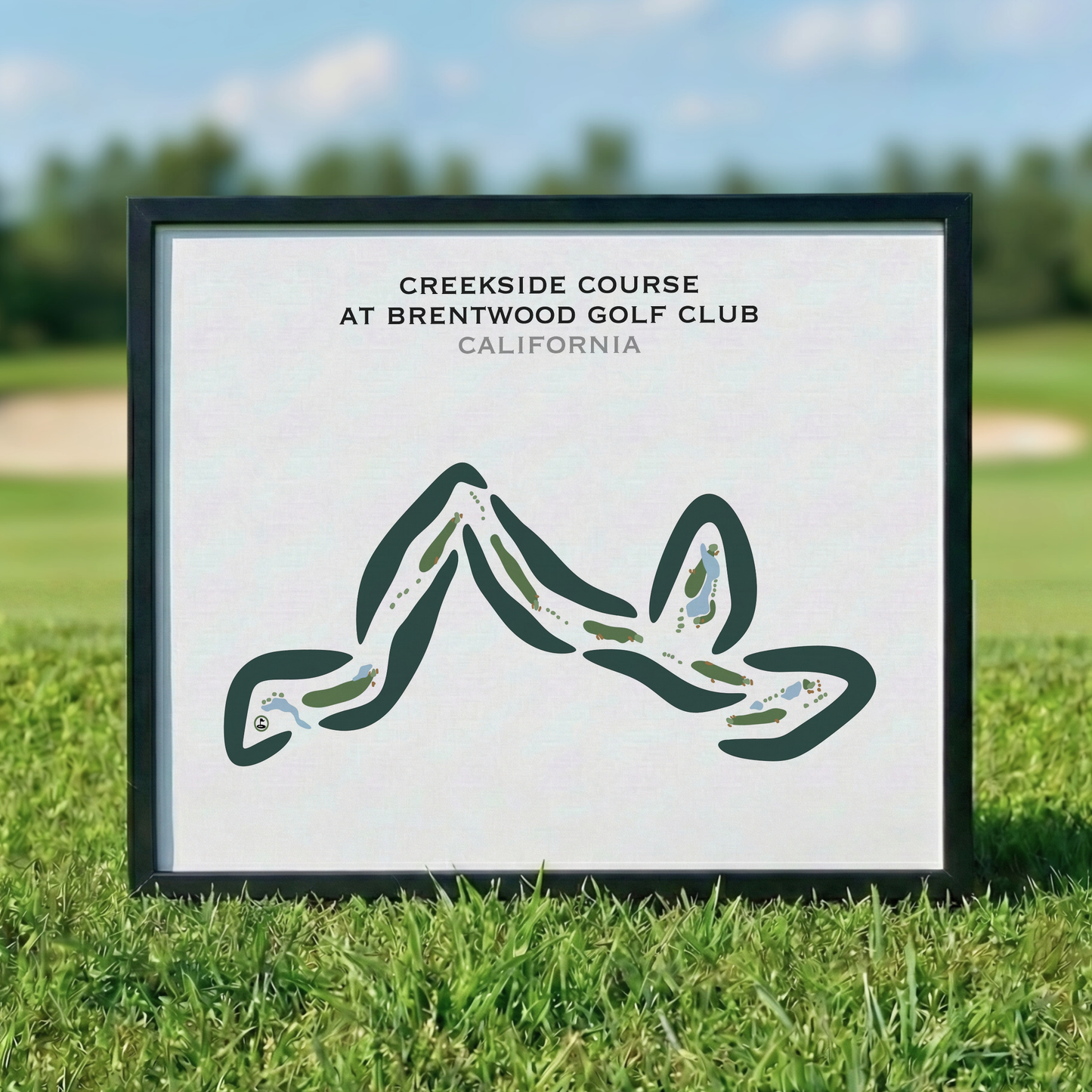 Creekside Course at Brentwood Golf Club, California - Printed Golf Courses
