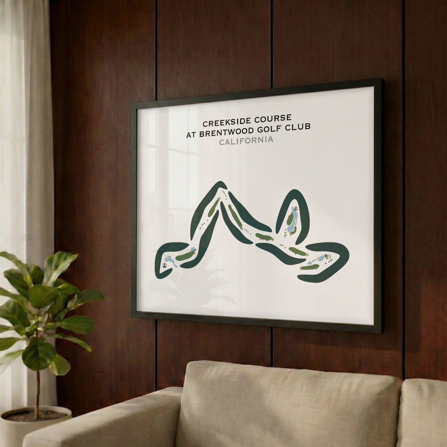 Creekside Course at Brentwood Golf Club, California - Printed Golf Courses