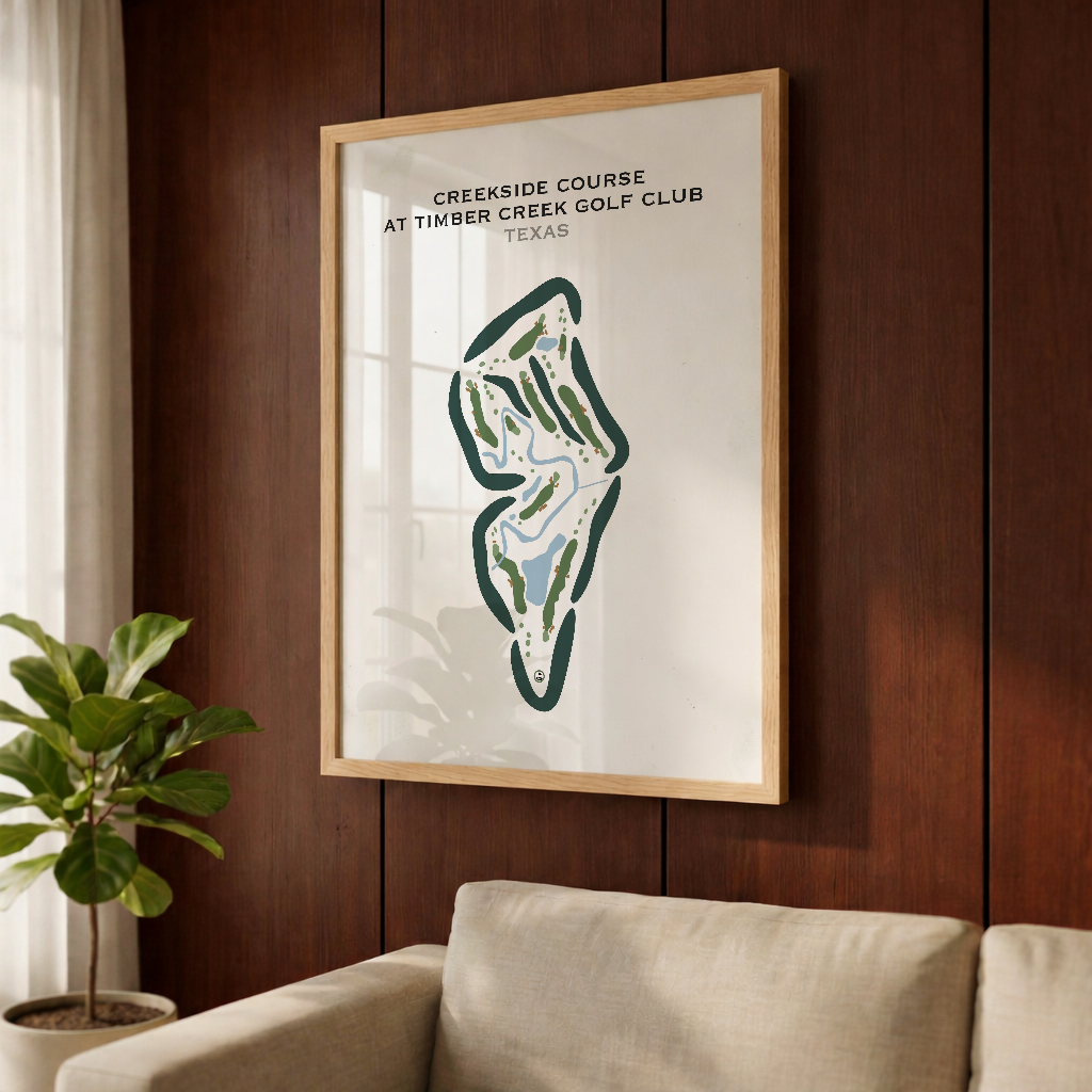 Creekside Course at Timber Creek Golf Club, Texas - Printed Golf Courses