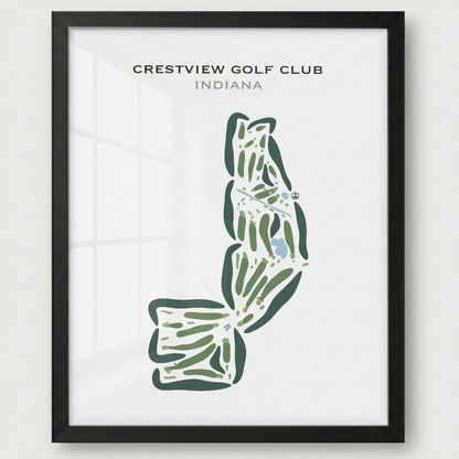 Crestview Golf Club, Indiana - Printed Golf Courses