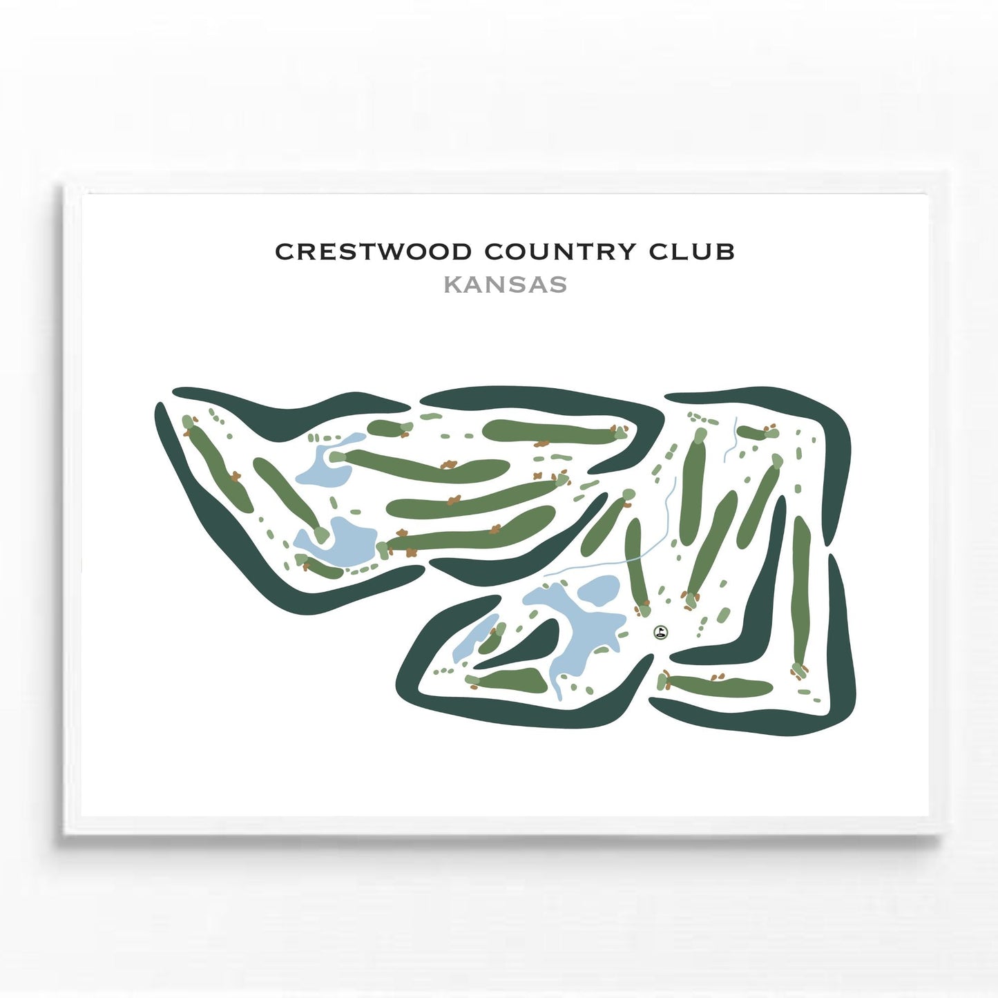 Crestwood Country Club, Kansas - Printed Golf Courses