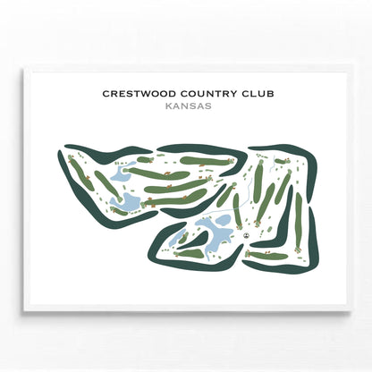 Crestwood Country Club, Kansas - Printed Golf Courses