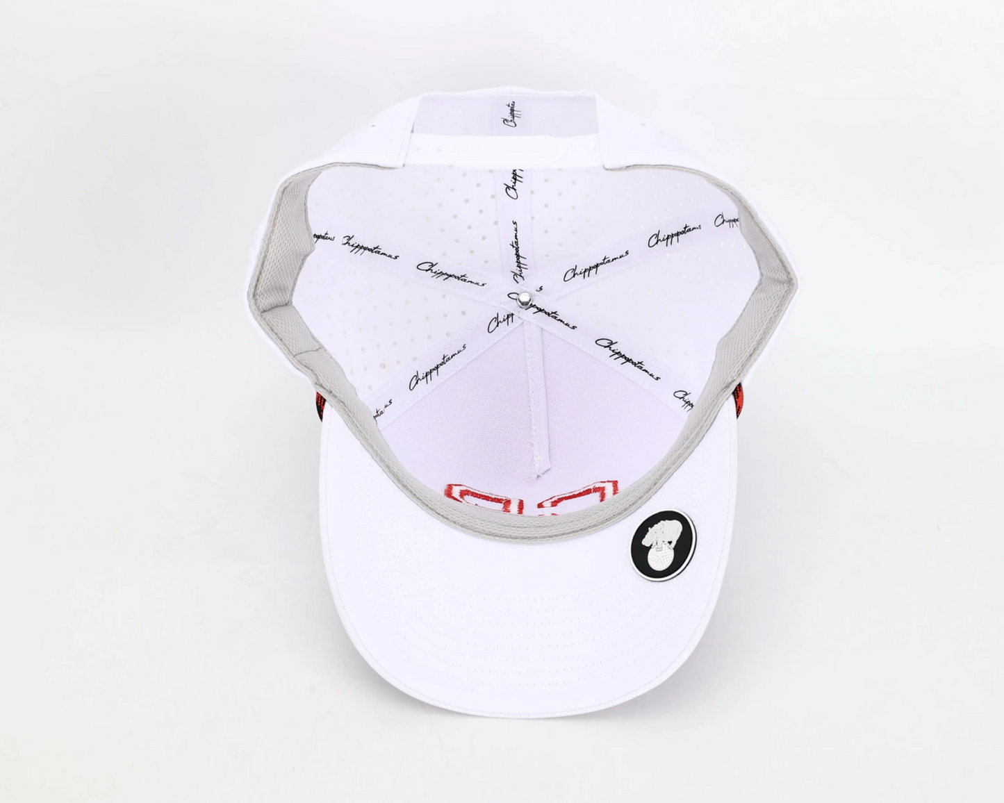 Crown Point White Rope Hat - Chippopotamus Red