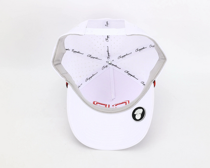 Crown Point White Rope Hat - Chippopotamus Red