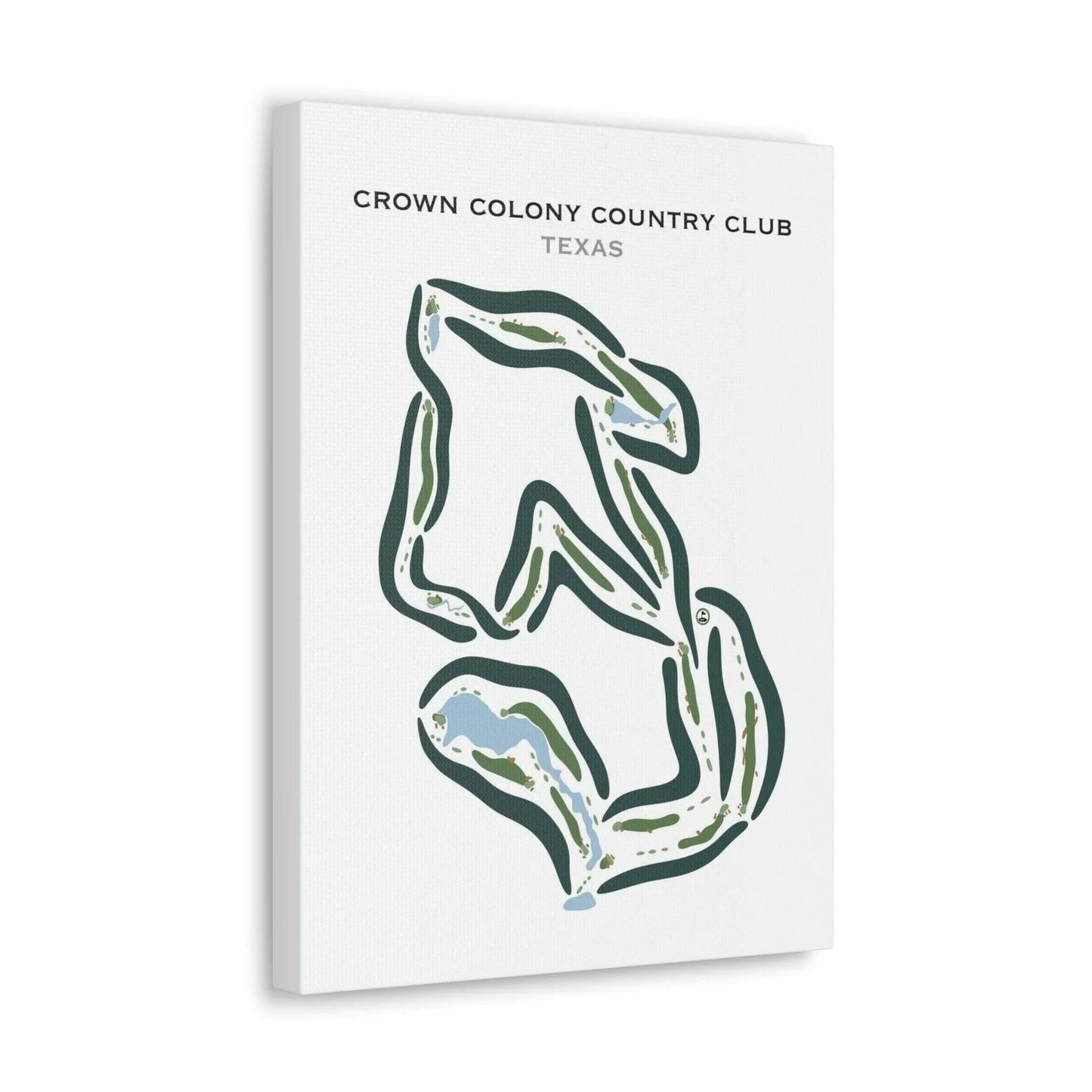 Crown Colony Country Club, Texas - Printed Golf Courses