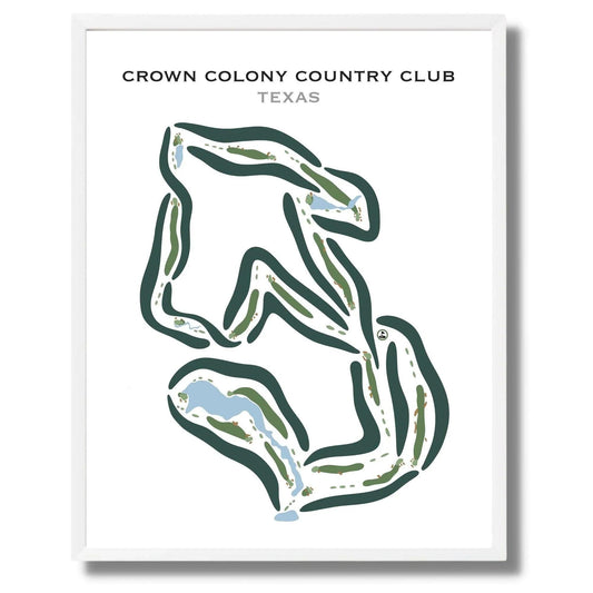 Crown Colony Country Club, Texas - Printed Golf Courses