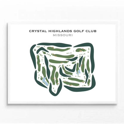 Crystal Highlands Golf Club, Missouri - Printed Golf Courses